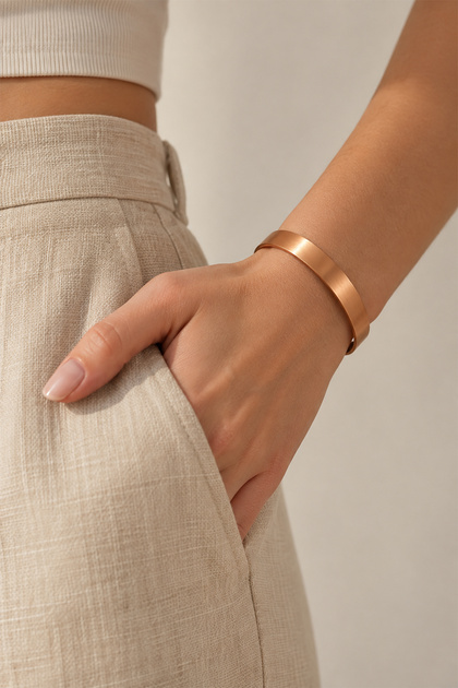 Unisex Thick Pure Copper Bracelet Anti Stress Clamp