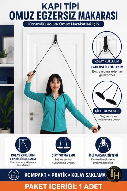 Fizik Tedavi Omuz Makarası Kol Egzersiz Aleti Shoulder Rope Pulley