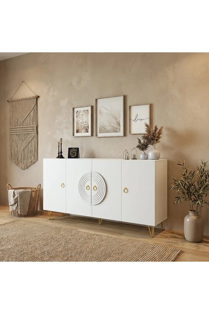 Modern white entryway buffet or console - MD11, wood