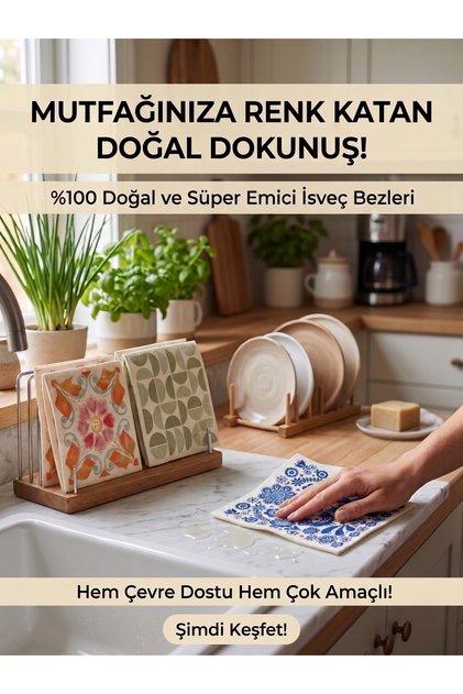 Swedish Cleaning Cloth (Swedsih Dishcloth) Cotton Cellulose Blend Long-Lasting Ultra Absorbent Multi-Purpose Cleaning Cloth 3-Pack