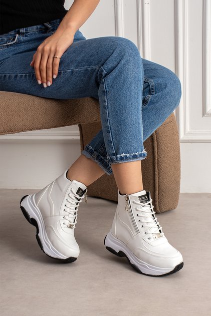 Fred Thick Sole Zipper Detailed Daily Women's Boots