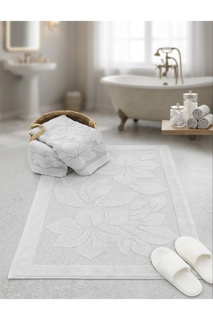3-Piece Bathroom Towel Mat Set - Derya - 3 Pieces