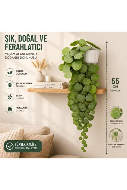 Yapay Sarkıt Çiçek Söğüt Okaliptus İpek Materyal Modern Saksılı