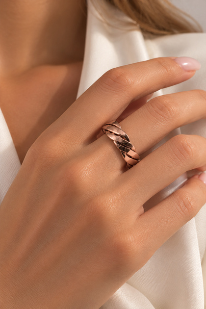 Pure Copper Spiral Health Ring