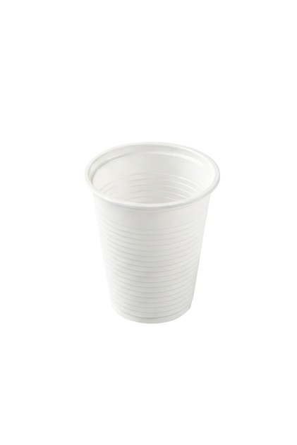 Carton of white plastic water cups (1000 cups/carton)