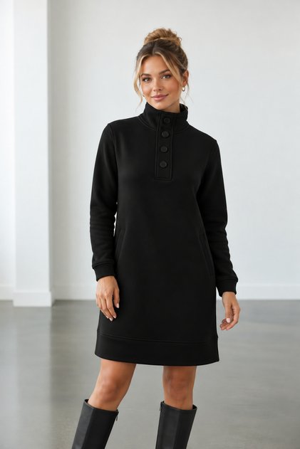 Three-Button Dress