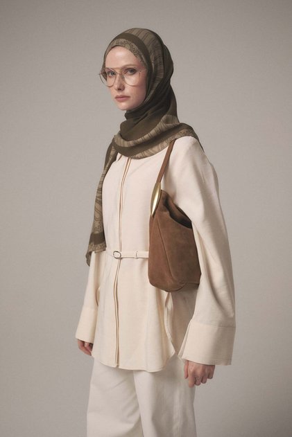 %100 Yün Şal - Olive