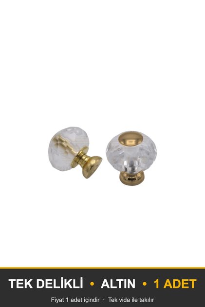 Oskar Crystal Gold Button Handle Luxury Country Kitchen Furniture Cabinet Drawer Handle 30 mm Diameter