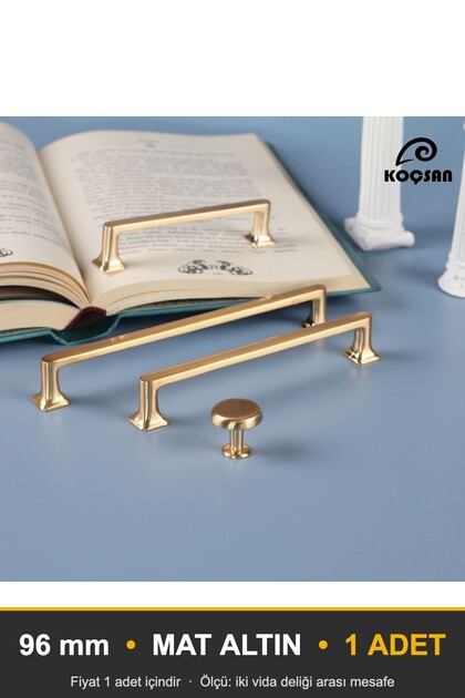 Vera Matte Gold 96 mm Handle Luxury Country Kitchen Furniture Cabinet Drawer Handle