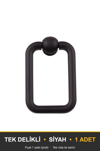 Rectangular Pendulum Black Button Handle Luxury Country Kitchen Furniture Cabinet Drawer Handle