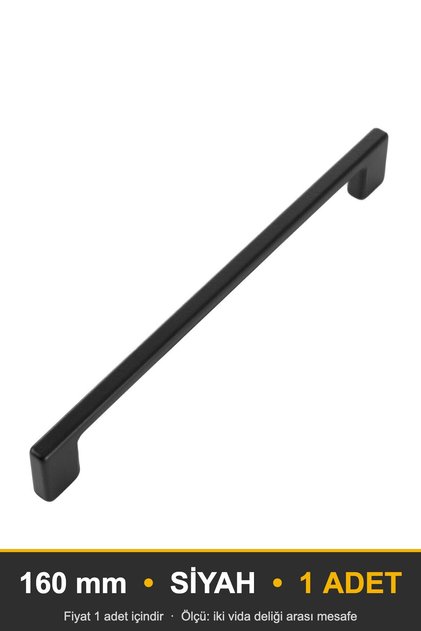 Delicate Black 160 Mm Handle Luxury Country Kitchen Furniture Cabinet Drawer Handle
