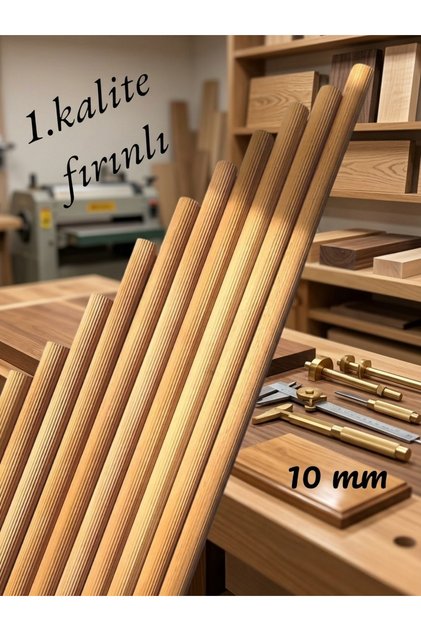 Ahşap Kavale Çıta Çubuk Kayın Kavela 1.kalite 10 Mm Yivli 100 Cm 4 Ad