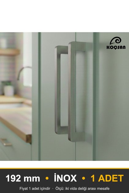 Hüma Inox 192 mm Handle Luxury Country Kitchen Furniture Cabinet Drawer Handle