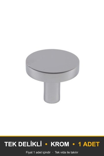 Efsun Chrome Button Handle Luxury Country Kitchen Furniture Cabinet Drawer Handle
