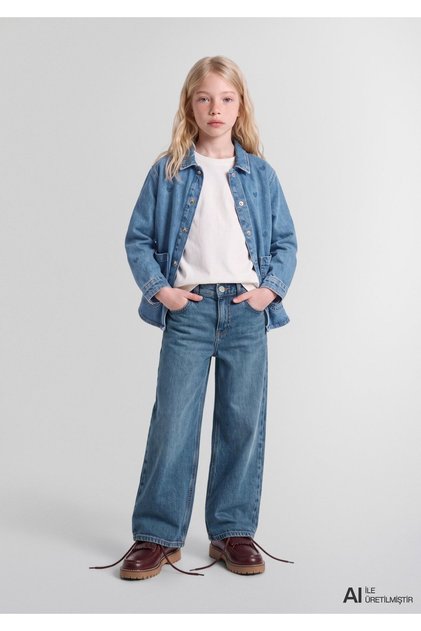 Lory 90S Hazy Indigo Blue Denim Trousers 7010036-A4159