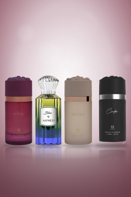 Mosaic, Blue, Moonlit & Cinder Perfume Combo of 4 – 100 ml × 4