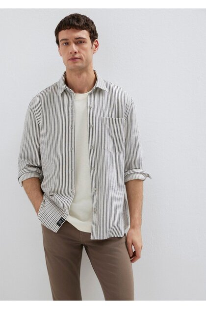 Striped White Shirt Regular Fit / Normal Cut 0211914-18790