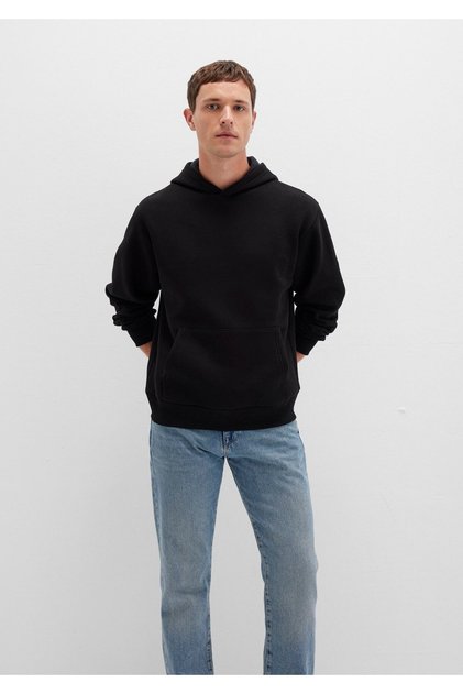 Hooded Black Basic Sweatshirt 0S10275-900