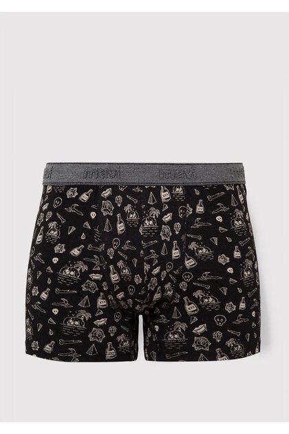 Boxer negru imprimat 091719-900