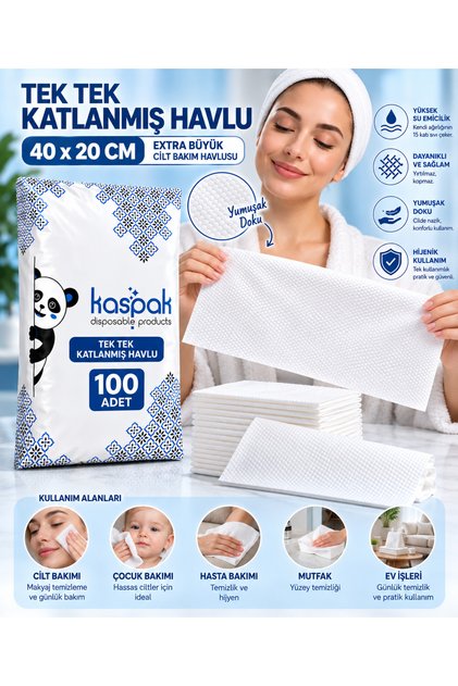 Tek Kullanımlık 40*20 Çok Amaçlı Havlu 100 Adet