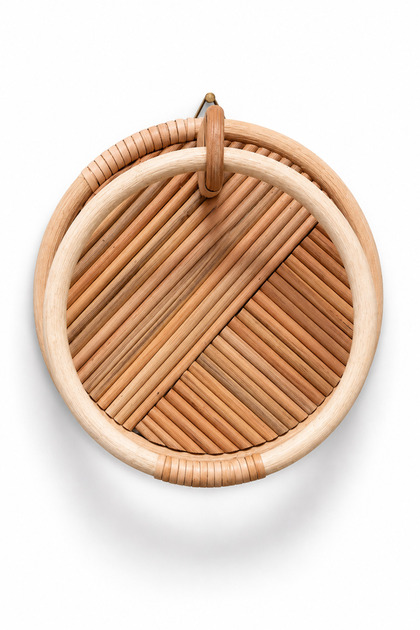Bohem Rattan Banyo Havlu Askısı, Askılık, Iskandinav, Modern,