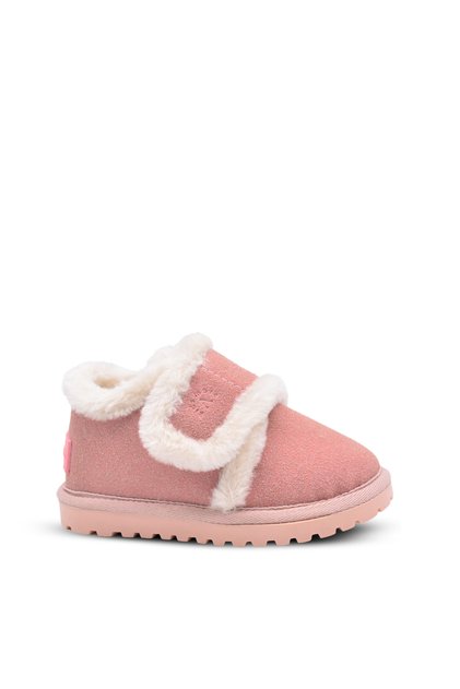 Noelle Girl's Pink Color Winter Boots with Fur Inside