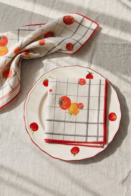 X Bengi Kurtcebe Pomodoro 2-Pack Napkins 45X45 cm
