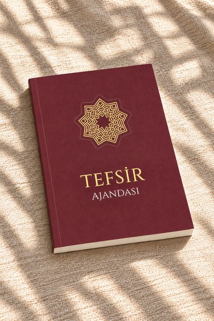 Tefsir Ajandası Bordo Renk İnce Karton Kapak