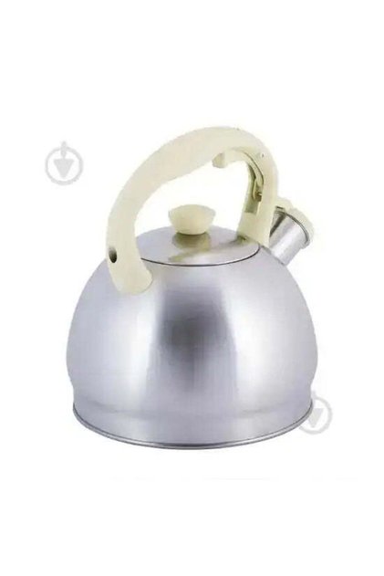 Fierbător din oțel inoxidabil cu fluier 2 l bej