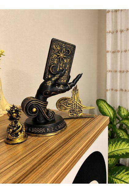 3D Baskı Cadı Eli Tarot Kartı Tutucu Dekoratif Figür Masaüstü Biblo