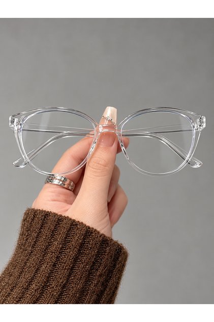 Jesse 50 Ekartman Bone Cat Eye Unisex Women Men Clear Glass Change Optical Frame Eyeglasses