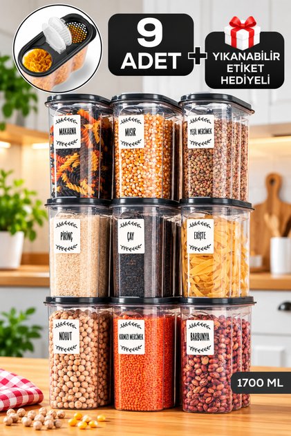 9 X 1700 ml Oval Food Storage Container