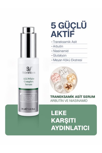 Leke Karşıtı Aydınlatıcı Traneksamik Asit Serum Arbutin ve Niasinamid 30 ml