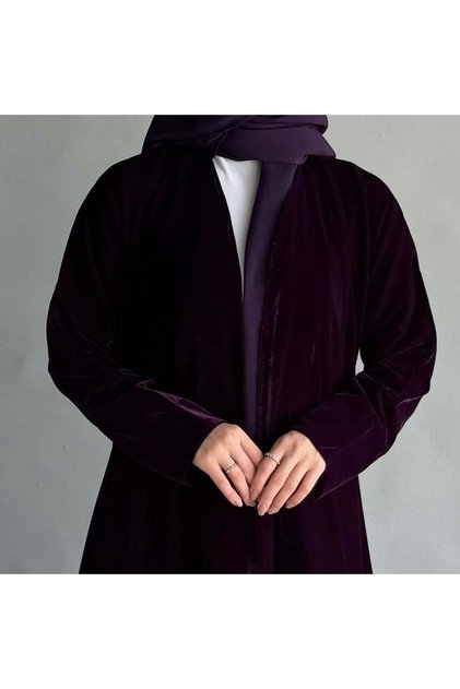 Lilac Velvet Abaya