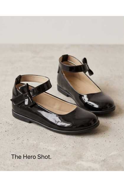 Girls' orthopedic Ballet Flats with Scarf on Ankle