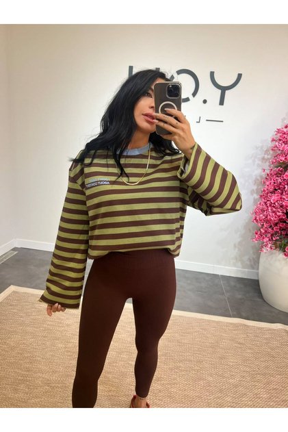 Çift Renk Basic Sweatshirt