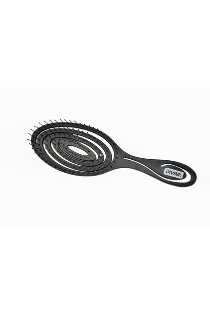 Hairbrush made of wheat straw, black,