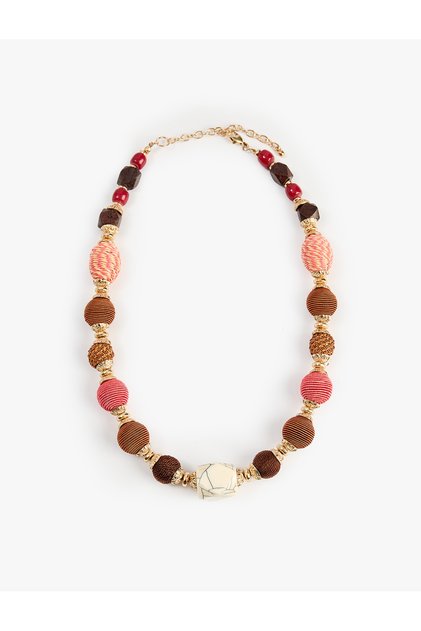Bead Detailed Dangle Necklace