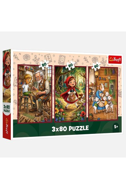 SET PUZZLE 3 ÎN 1 PINOCCHIO 3X80P