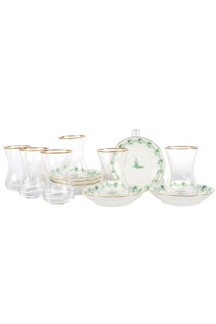 Emerald Gardenia 6-Piece Tea Set