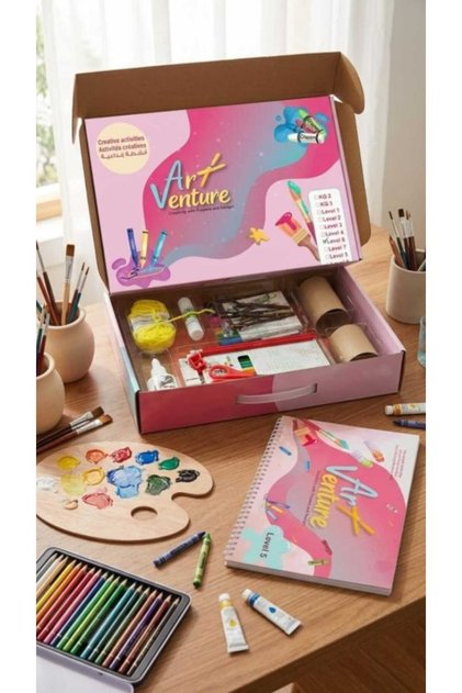 Art Venture Set Level 5 - (Art Book & Creative Activity Box) (9786144121640_9786145122173) _ارت فيتشرالمستوى الخامس كتاب الفنون + صندوق الأنشطة الإبداعية
