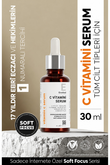 Vitamin C Serum – 10% Vitamin C + Squalane + Ferulic Acid + Vitamin E Anti-Wrinkle