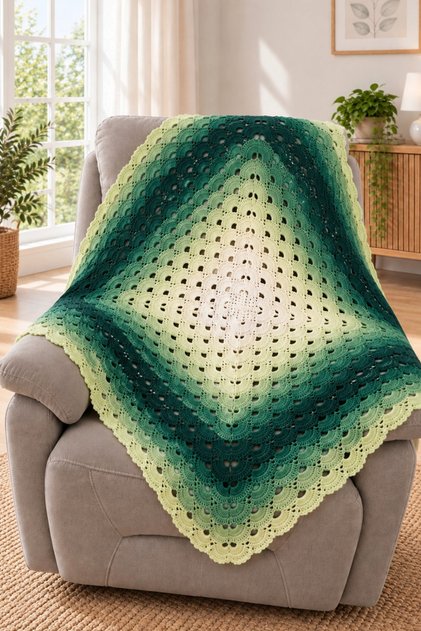 Virus Hand Knitted Sofa Shawl & Knee Blanket & TV Blanket