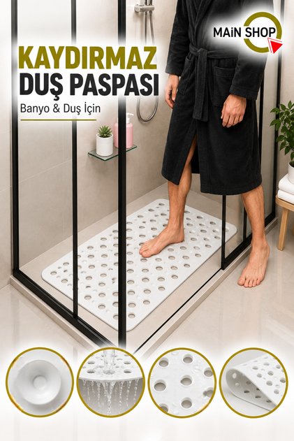 Non-Slip Shower Cabin Bathroom and Shower Mat 66 Pieces Sticky with Suction Cups 33 X 66 cm M-141
