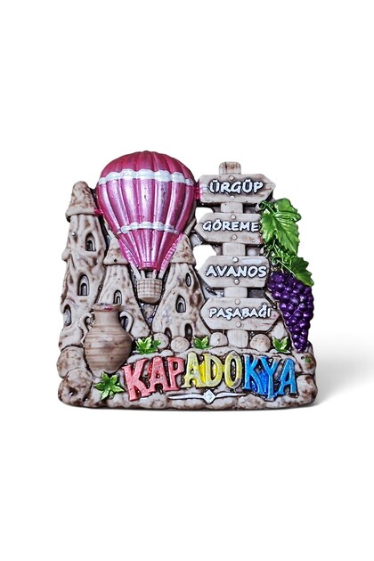 Kapadokya magneti polyester kabartma hediyelik magnet