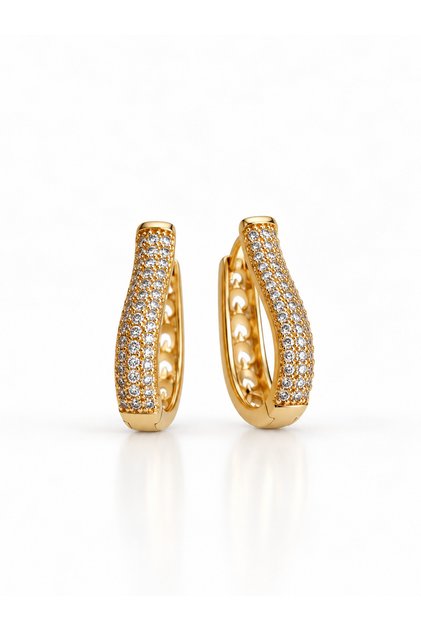 Serenata Xuping Women's Steel Hoop Earrings Non Tarnish Antiallergic Rose Gold Color