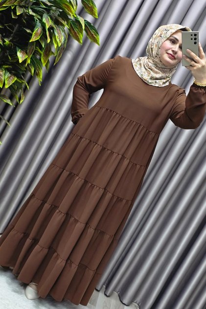 Women's Hijab Clothing 5-Layer Indonesian Crepe Dress