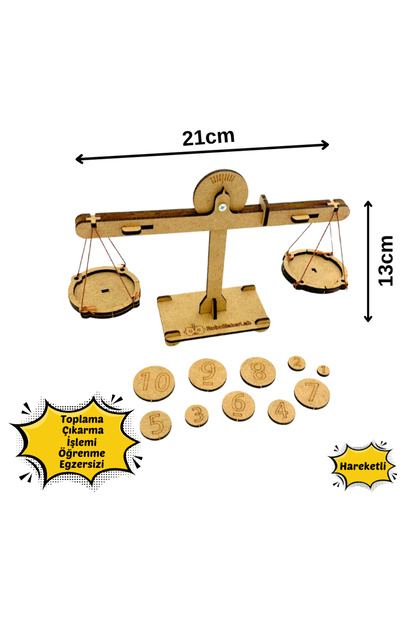 Robomakerlab - Terazi Educational DIY Movable Disassembled Wooden Mdf Stem Science Kit