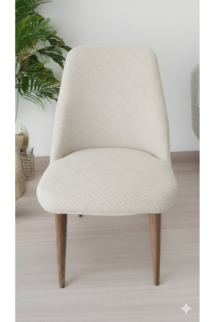 Large Oval Kitchen Chair Cover - Lycra Washable Elastic Chair Cover Chair Cover Single Piece