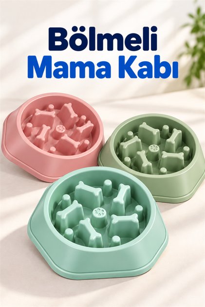 Köpek Mama Kabı Yavaş Besleyici Gıda Dağıtıcı Yavaş Yeme Köpek Mama Kabı